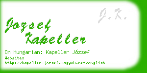 jozsef kapeller business card