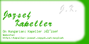 jozsef kapeller business card